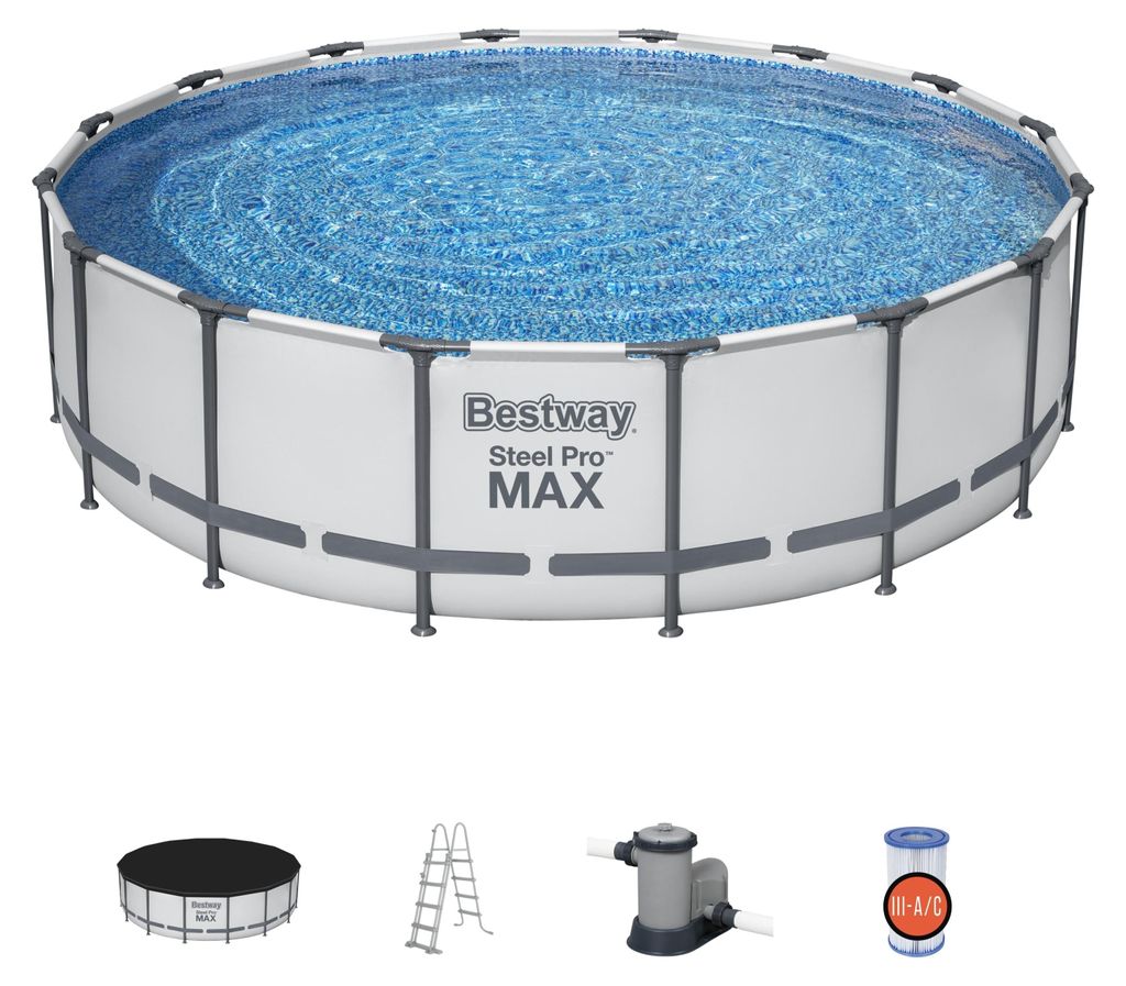 Piscina rotonda Steel Pro MAX in acciaio 488x122 cm Bestway Immagine del prodotto 