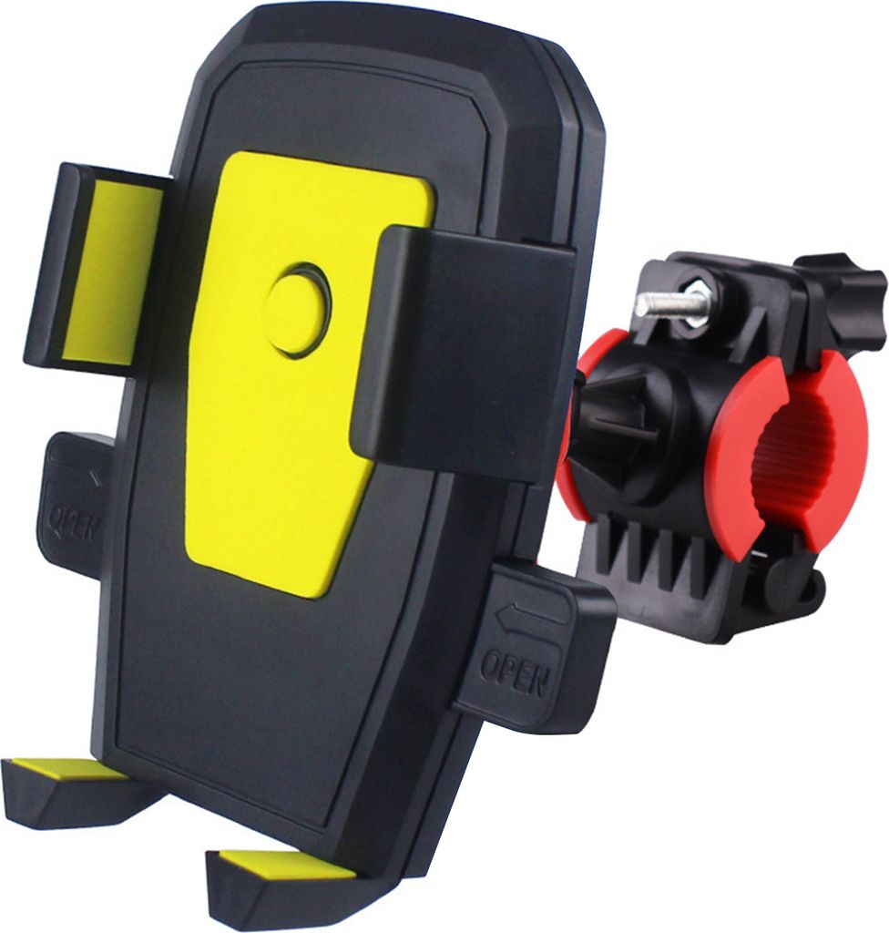 Fahrrad Handyhalterung Universal Bike Halterung Smartphone Lenker Halter für Handy Smartphone 360° Drehbar Motorrad Scooter iPhone Samsung Gelb