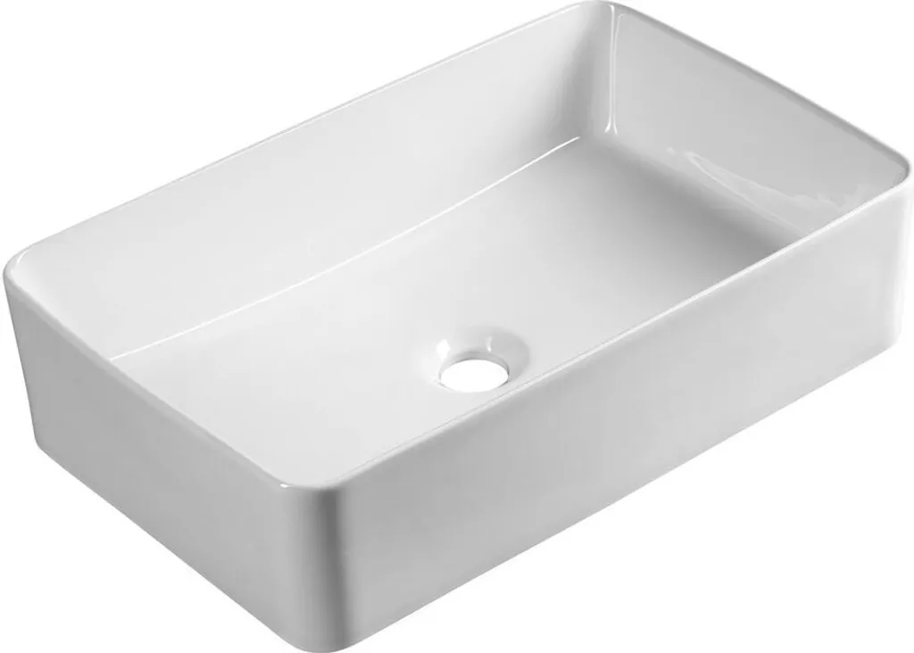 Lavabo da appoggio in Vetroceramica 54x33cm, bianco