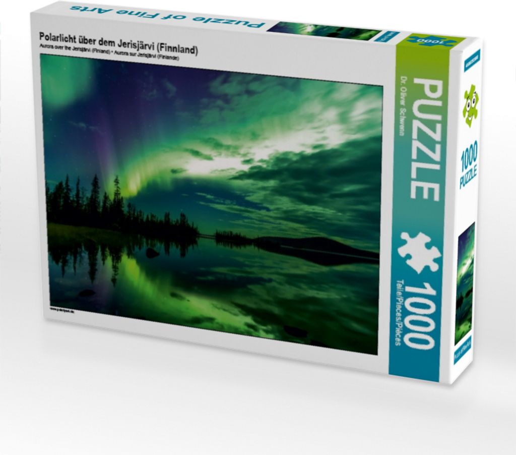 Calvendo Polarlicht über dem Jerisjärvi (Finnland) 1000 Teile Puzzle quer 640x480mm, Oliver Schwenn Dr.; 7370908