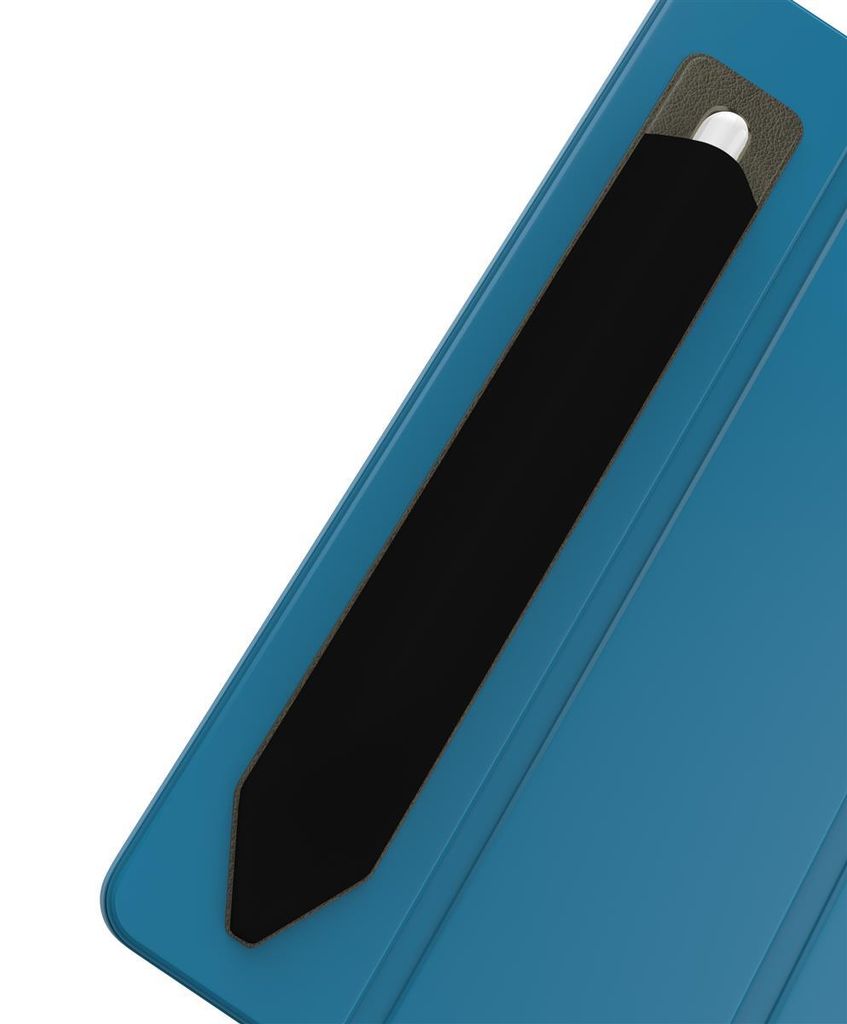 Stifthalter für Apple Pencil 1 & 2 selbstklebend Elasthan Kunstleder Schwarz