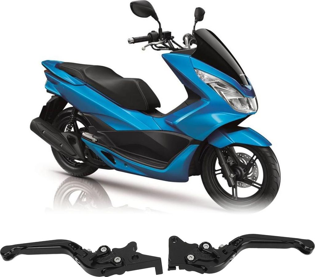 Motorrad-Kupplungsbremshebel, tragbar, verstellbar, sicher, langlebig, robust, Klapphebel für PCX 125, Schwarz