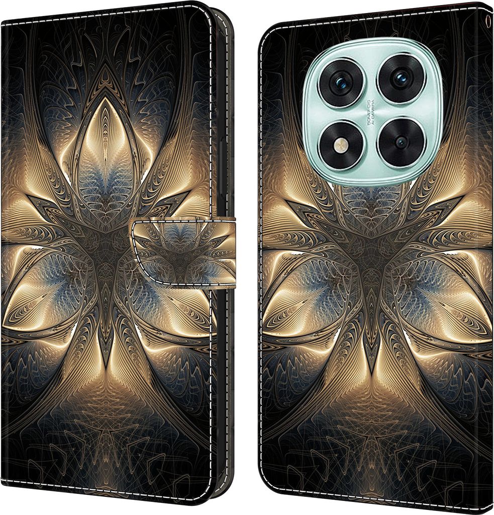 CLM-Tech Handyhülle kompatibel mit Xiaomi Redmi Note 14 Pro 5G Hülle - Tasche aus Kunstleder - Klapphülle mit Ständer und Kartenfächern - Schu...