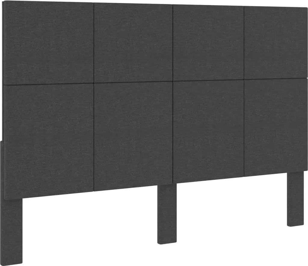 Dosseret de lit 160x200 cm gris foncé - Finition textile capitonnée Soft