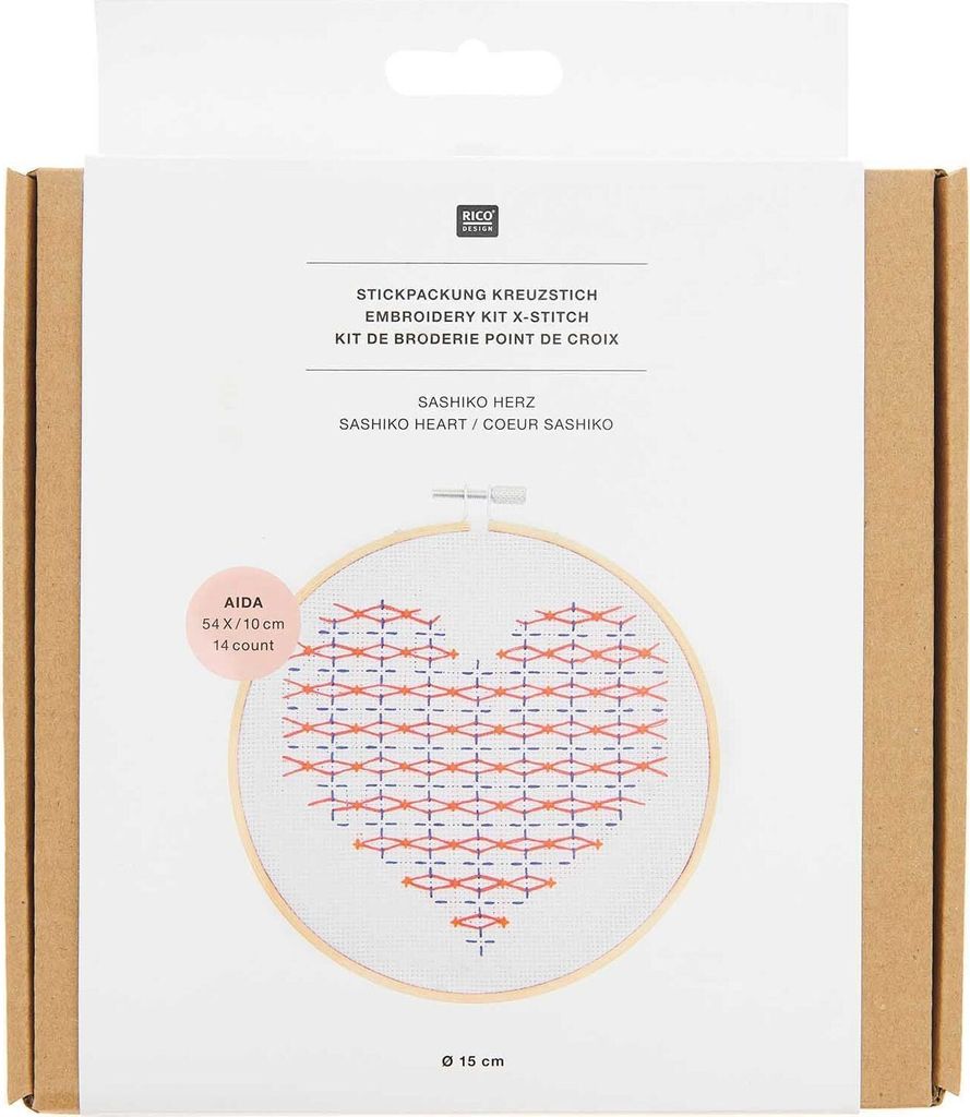 Sashiko-Stickset Herz