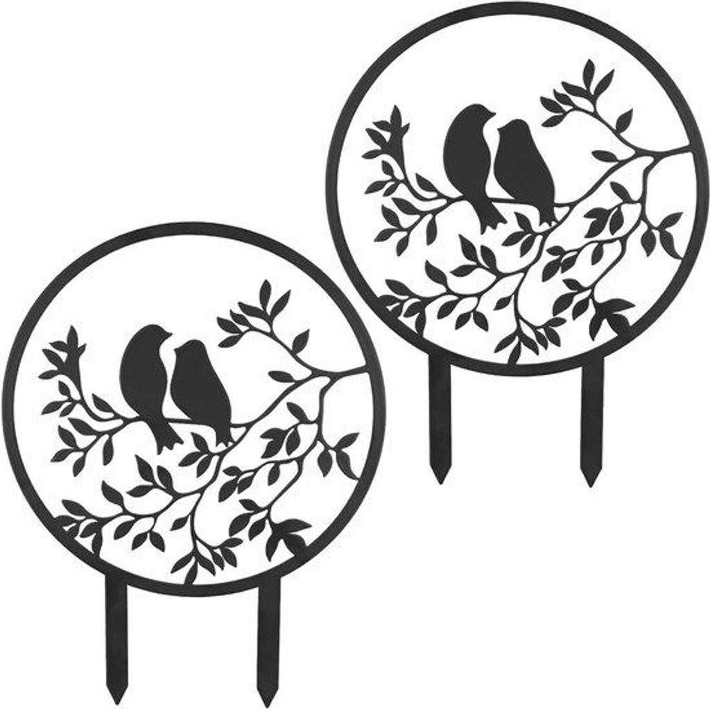 2 Stahlkletterhilfen für Zimmer- und Gartenzierpflanzen - dekorative Pflanzstützen