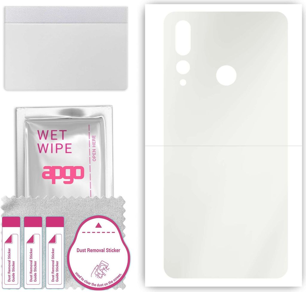 apgo Rückseite Schutzfolie, Matt, kompatibel mit Lenovo K6 Enjoy, Hinten Hydrogel-Displayschutzfolie mit Positionierhilfe, kratzfest, einfache Mon...