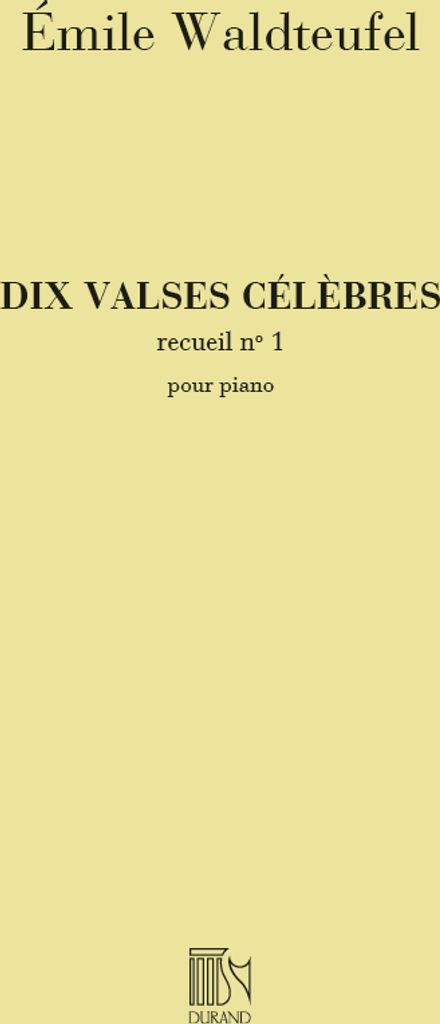 10 Valses célèbres vol.1 pour piano