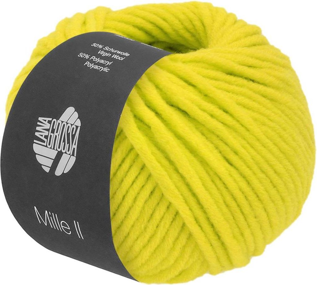 Lana Grossa Mille II, Farbe:163 - Neongrün