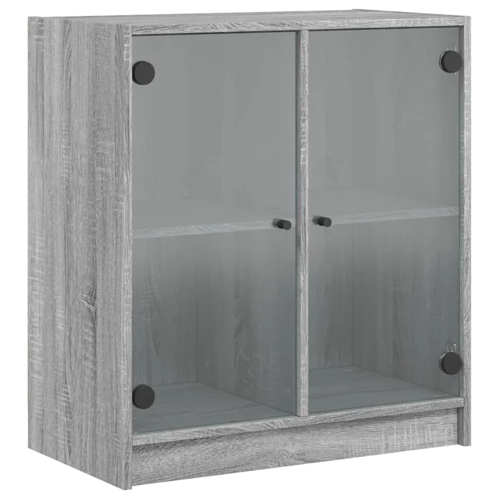 SYFAX™ Mobile Contenitore Vetro Grigio Sonoma 68cm - Serie Office