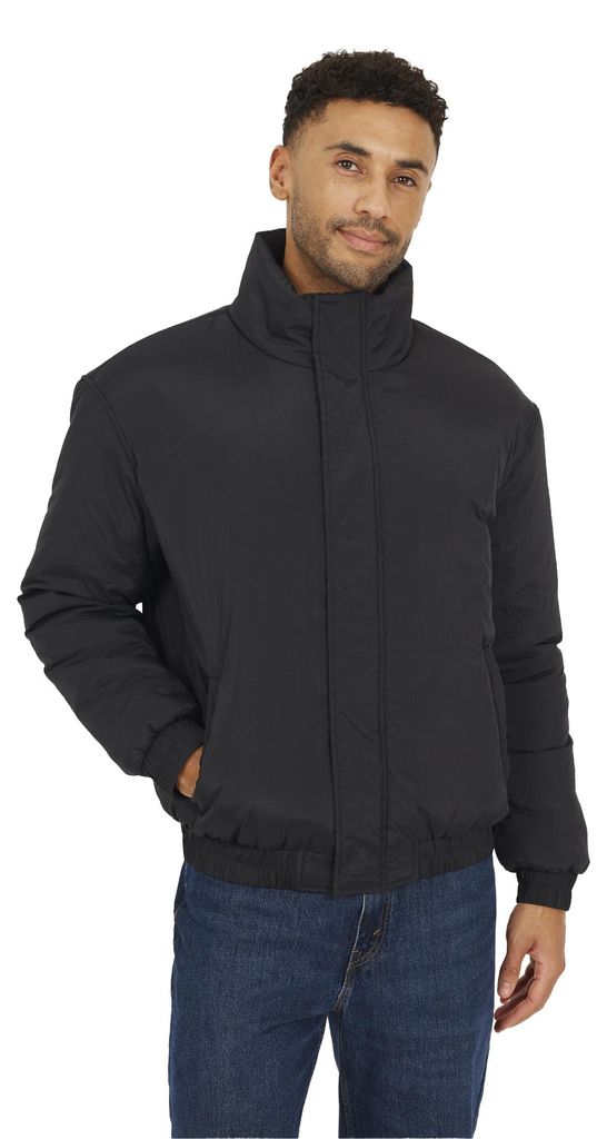 Brave Soul - Bomberjacke für Herren, Wattiert WH503 (L) (Schwarz)