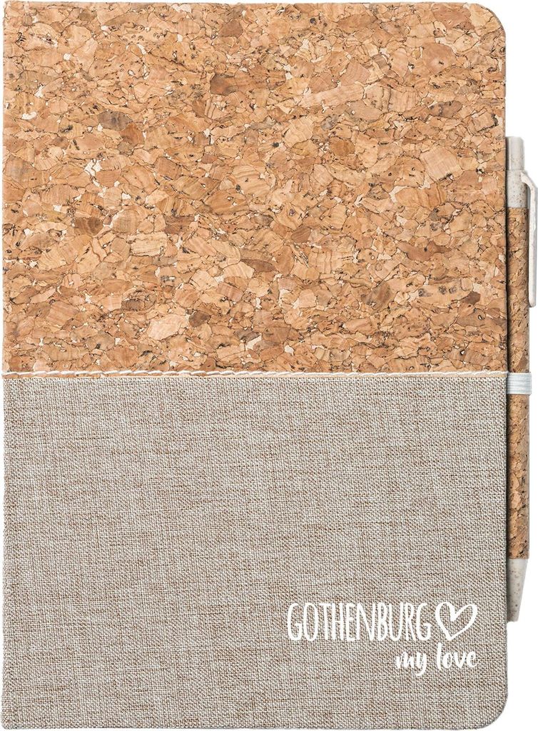 Huuraa Notizbuch A5 Gothenburg my love 80 Blatt inkl. Kugelschreiber Tagebuch Geschenkidee