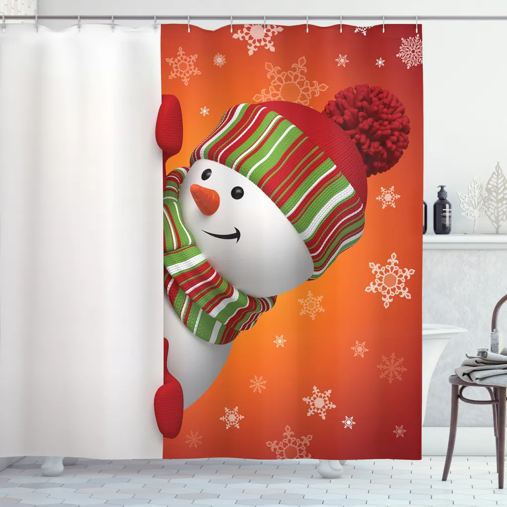 Tenda Doccia Natale Design Legno Vintage ABAKUHAUS 175x200cm