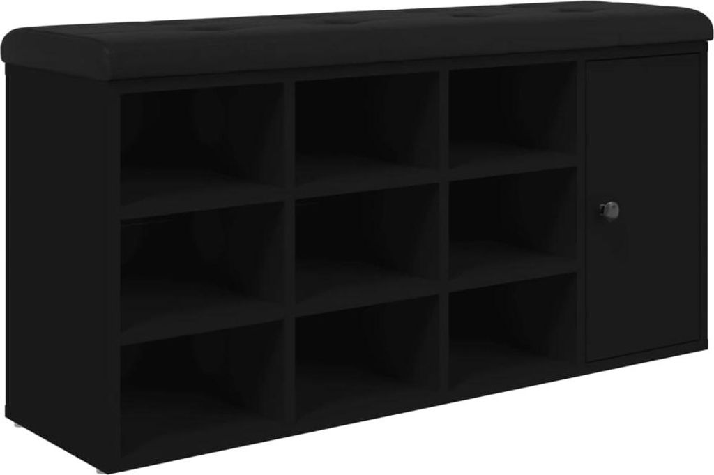 vidaXL Lavice na boty černá 102x32x50 cm Materiál na bázi Obrázek produktu 
