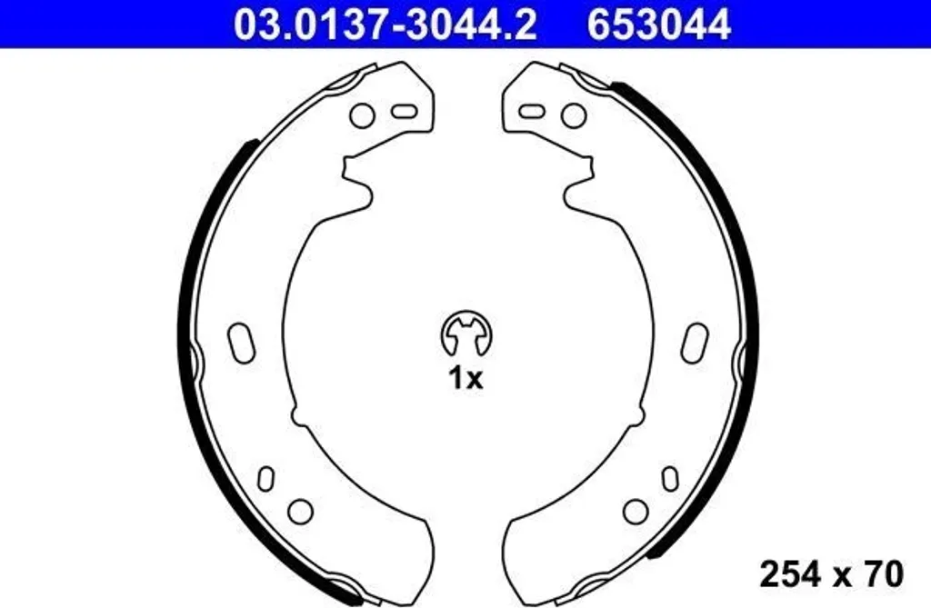Garnitures ATE 254 mm haute friction pour frein de secours Defender