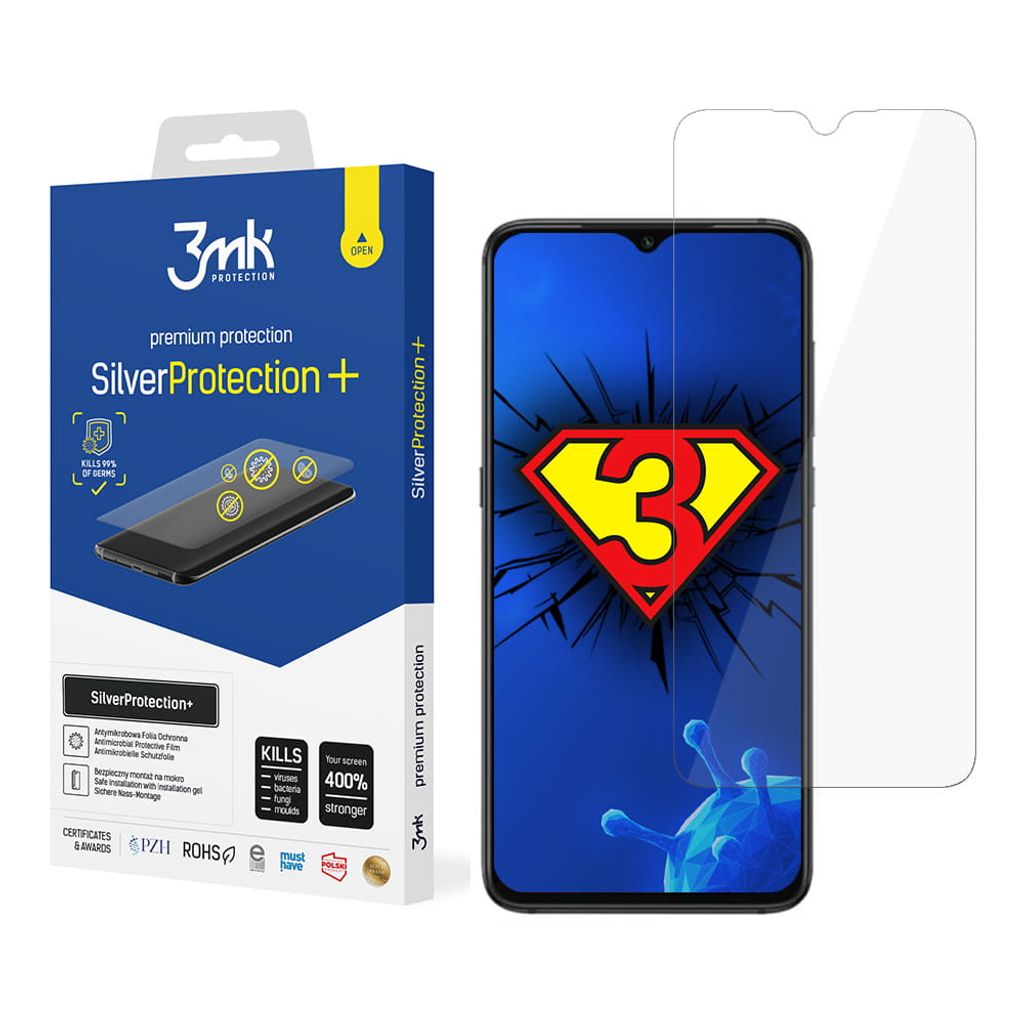 3mk Display Antimikrobielle Schutzfolie SilverProtection+ für Xiaomi Redmi 9A/9AT 0,21mm Self-Heal