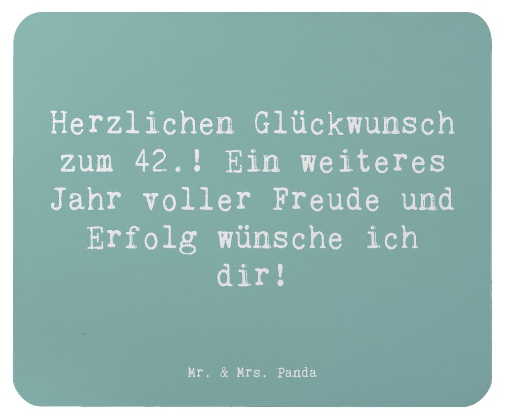 Mr. & Mrs. Panda Mauspad Spruch 42. Geburtstag - Meeresbrise - Geschenk, laptop, Happy Birthday, unvergesslich, Mouse Pad, Zukunft, Mousepad, pc, L...