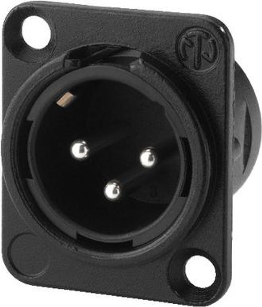 MONACOR NC-3MDL1BAG NEUTRIK-XLR-Einbaustecker, 3-polig