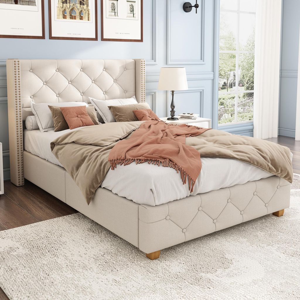 okwish Polsterbett 90×200 Jugendbett Einzelbett mit Produktbild 