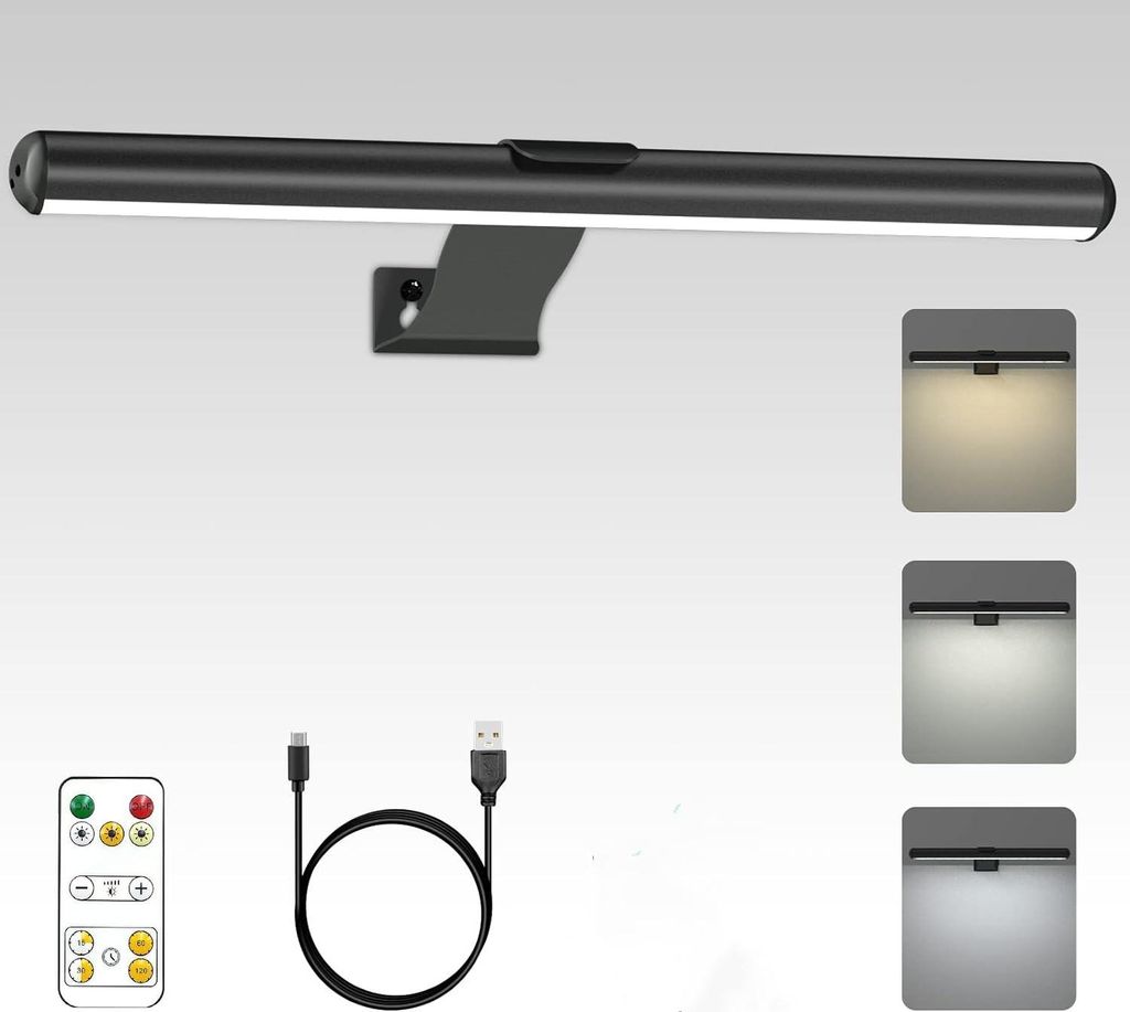 12 Zoll Kabellose Bilderleuchte mit Fernbedienung, 2-in-1USB-aufladbares Nachtlicht ,3 Beleuchtungsmodi, LED-Magnet-Dartlampe mit Timer,für Malk...