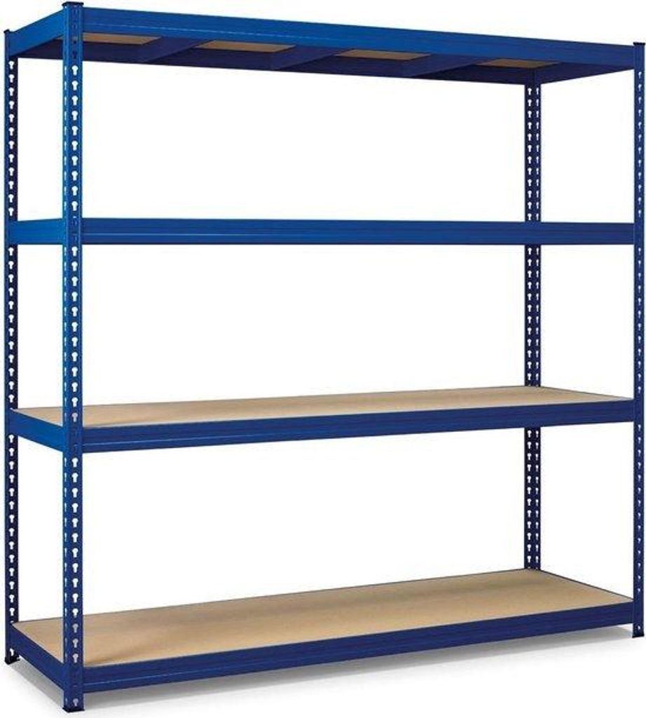 Avasco Avasco Regal Robus 400, ft 180 x 180 x 60 cm, 4 Fachböden, aus Metall, blau