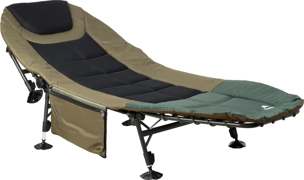 CampFeuer XXL Chaise Longue Carpe 200x81 cm Lit de Camping Pliable