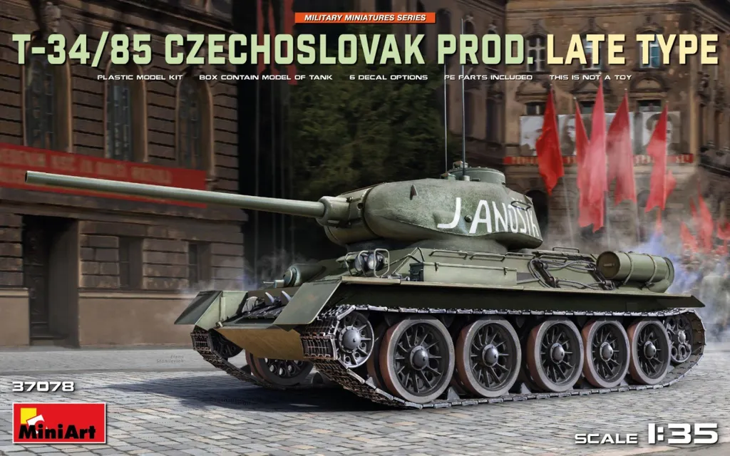 Maquette de Char Militaire T-34/85 Version Tardive MiniArt Echelle 1/35