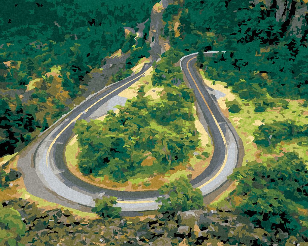 Zuty - Malen nach Zahlen - WEG IN DER NATUR (DENNIS FRATES), 40x50 cm, ohne Keilrahmen