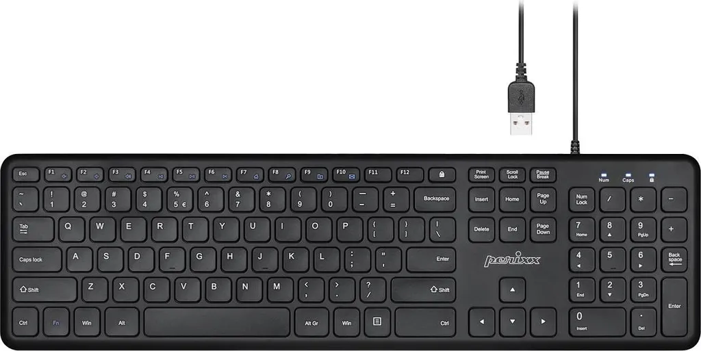Clavier USB silencieux Perixx PERIBOARD-210 avec mécanisme à ciseaux pro