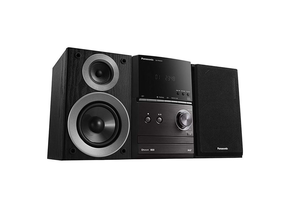 Panasonic Micro-HiFi-System - SCPM602EGK - Micro- mit Digital DAB+ (CD, Bluetooth, UKW , HiFi-System mit 40W RMS) silber