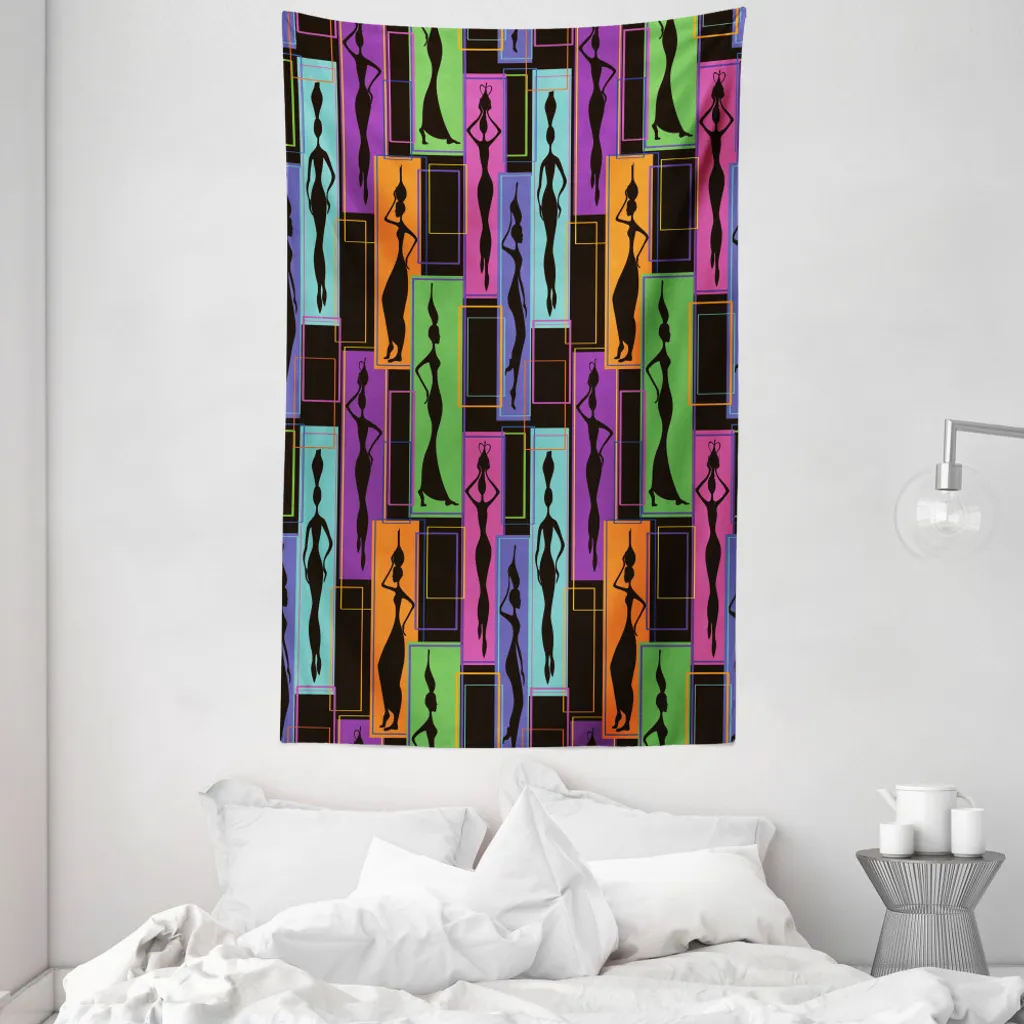 Arazzo Etnico ABAKUHAUS Donne Africane: Decorazione Muro e Copriletto