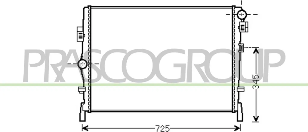 Radiateur PRASCO DG815R001 pour Fiat Freemont - Réf OE 68038238AA