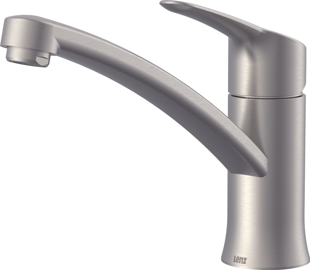 Lenz KIRA Küchenarmatur Edelstahl– Schwenkbarer Auslauf, Temperaturbegrenzer, Anti-Fingerabdruck 46060511