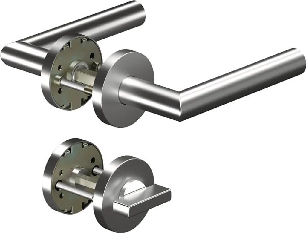 Ensemble de poignées de porte WC inox Rosace CORE+ 8906 série OGRO DIN