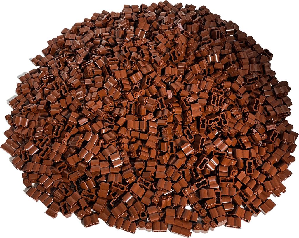 LEGO® 1x2 Briques de palissade Modifié Log Marron Rouge - Image du produit 