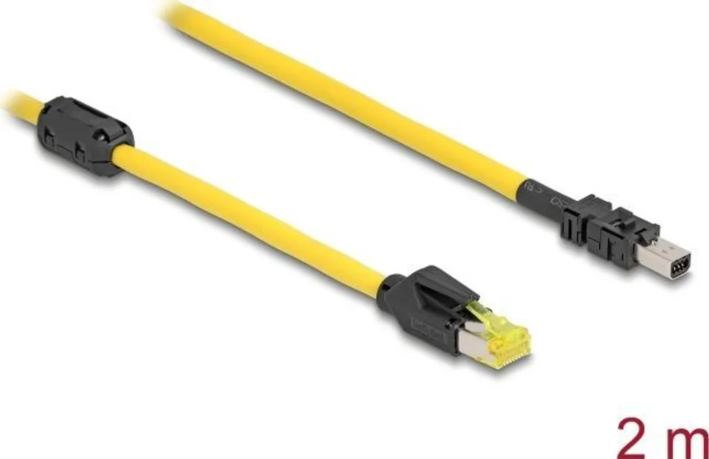 Delock Kabel RJ45 Stecker Cat.6 zu Mini I/O 8 Pin D-Form Typ 2 2 m (81251)