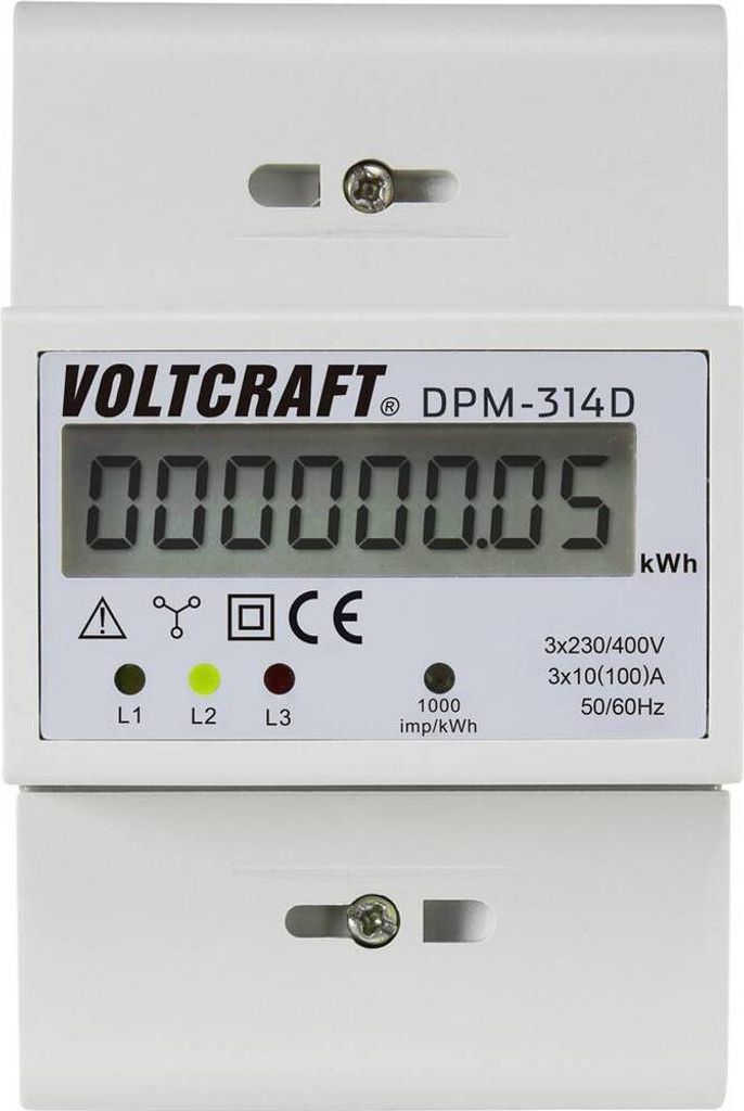 VOLTCRAFT DPM-314D DPM-314D Drehstromzähler digital 100 A MID-konform: Nein 1 St.