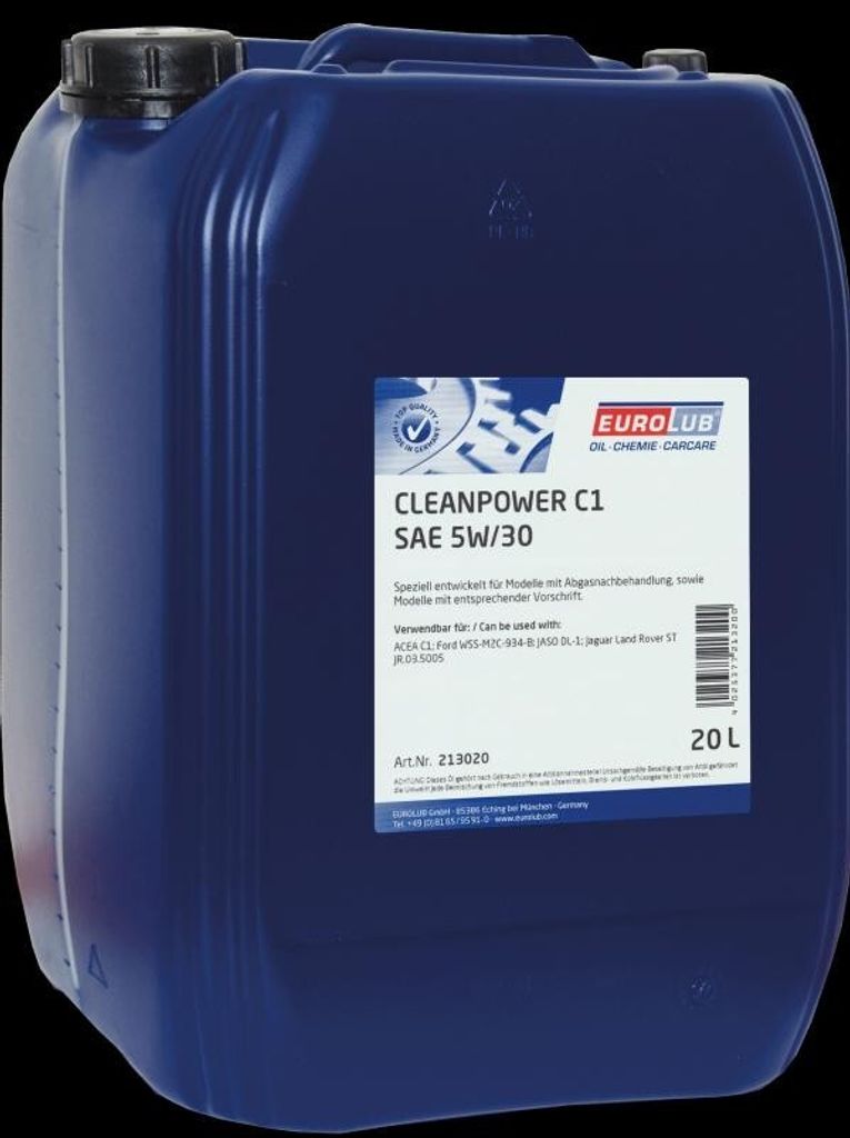 EUROLUB CLEANPOWER C1 für 5W-30 20 Liter Motoröl Motorenöl WSS-M2C934-B STJLR.03.5005 Öl