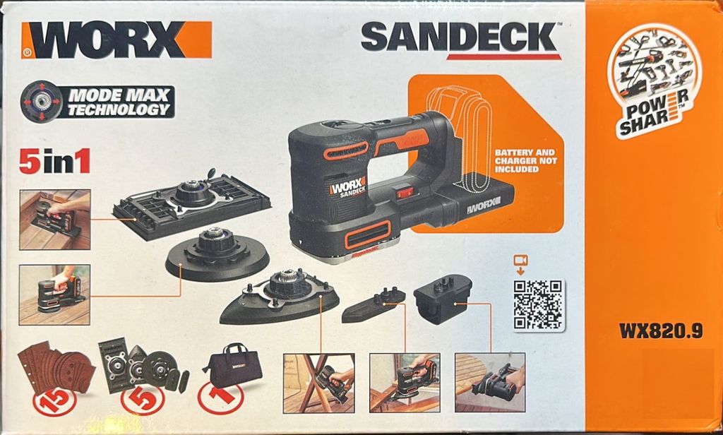 WORX WX820L.9, Tellerschleifer, Schwarz, Gelb, 4000 RPM, Produktbild 