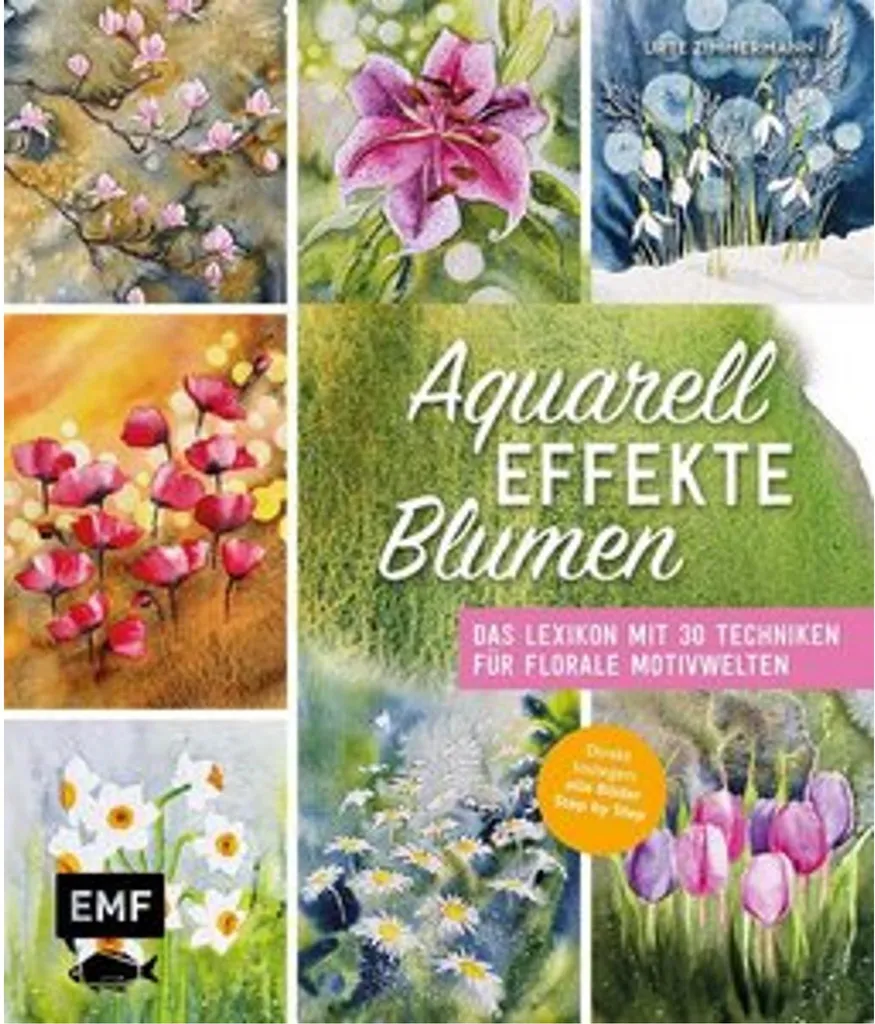 Aquarell-Effekte Blumen - Stickers Floraux aux Couleurs Pastel Tendres