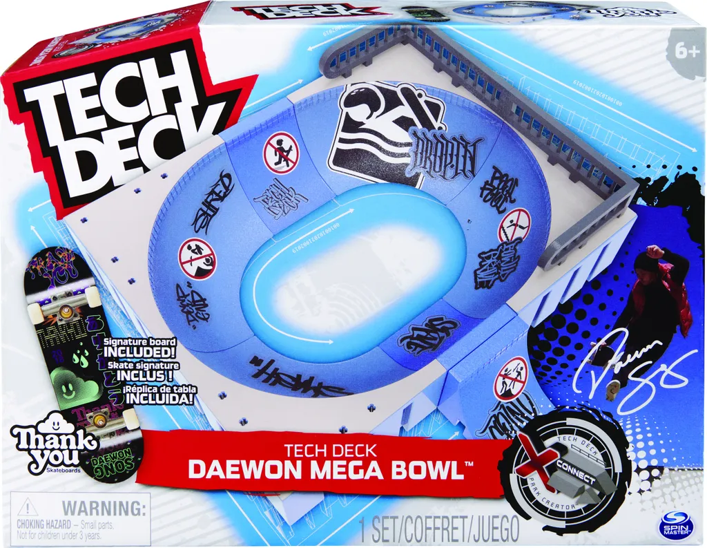Tech Deck Mega Bowl X-Connect Rampe de Skate Park modulable pour Fingerboard - 6
