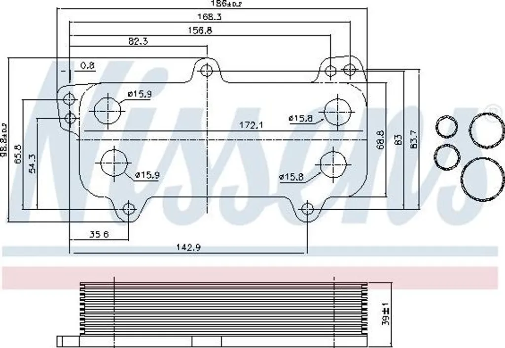 Refroidisseur d'huile moteur pour VW Touareg 7L - Solution OE 070117021D