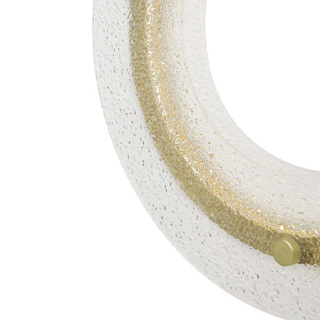 Applique LED design or 36 cm avec diffuseur verre éclairage chaud doux - 4
