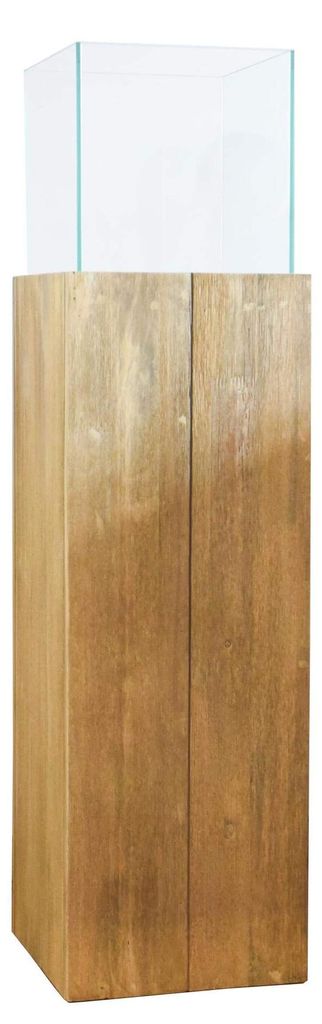 VIVANNO Windlicht Holz CANDELA Rechteckig, Antikbraun Produktbild 