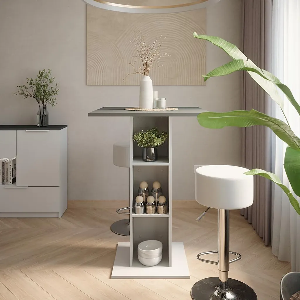 Petit ensemble de bar Vicco Repose anthracite blanc pour gagner de la place