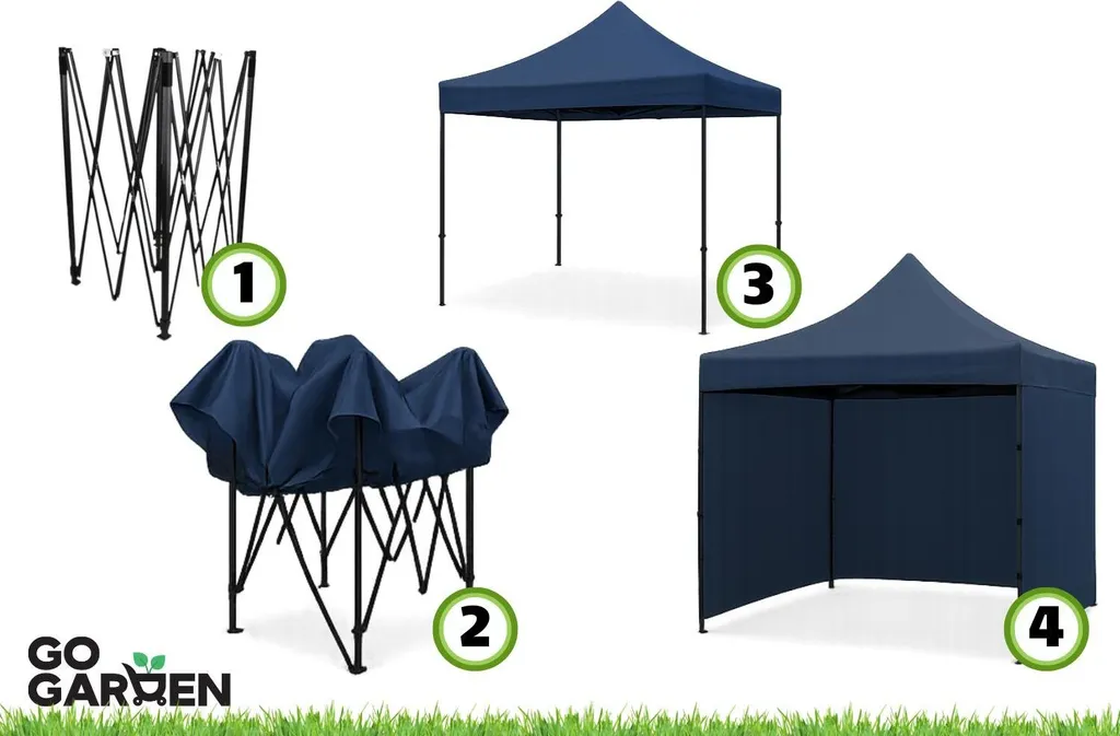 Tente de réception 3x3 m pour mariage et fête - Pavillon pro stable