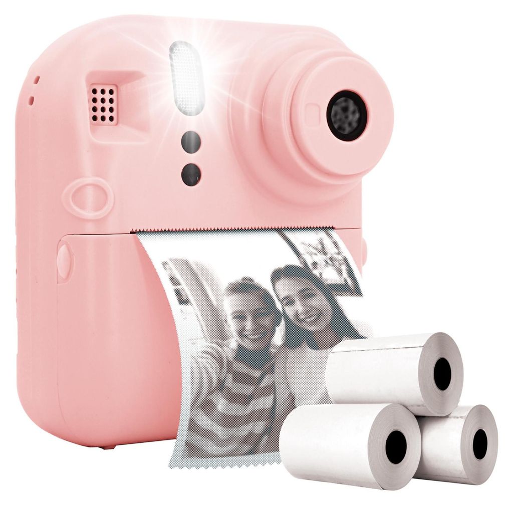 Forever Sofortbildkamera für Kinder mit Drucker, digital, Rosa