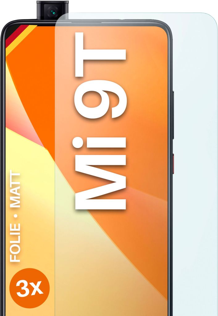moex 3x Schutzfolie kompatibel mit Xiaomi Mi 9T - Displayschutzfolie Anti Reflex Folie, Matt