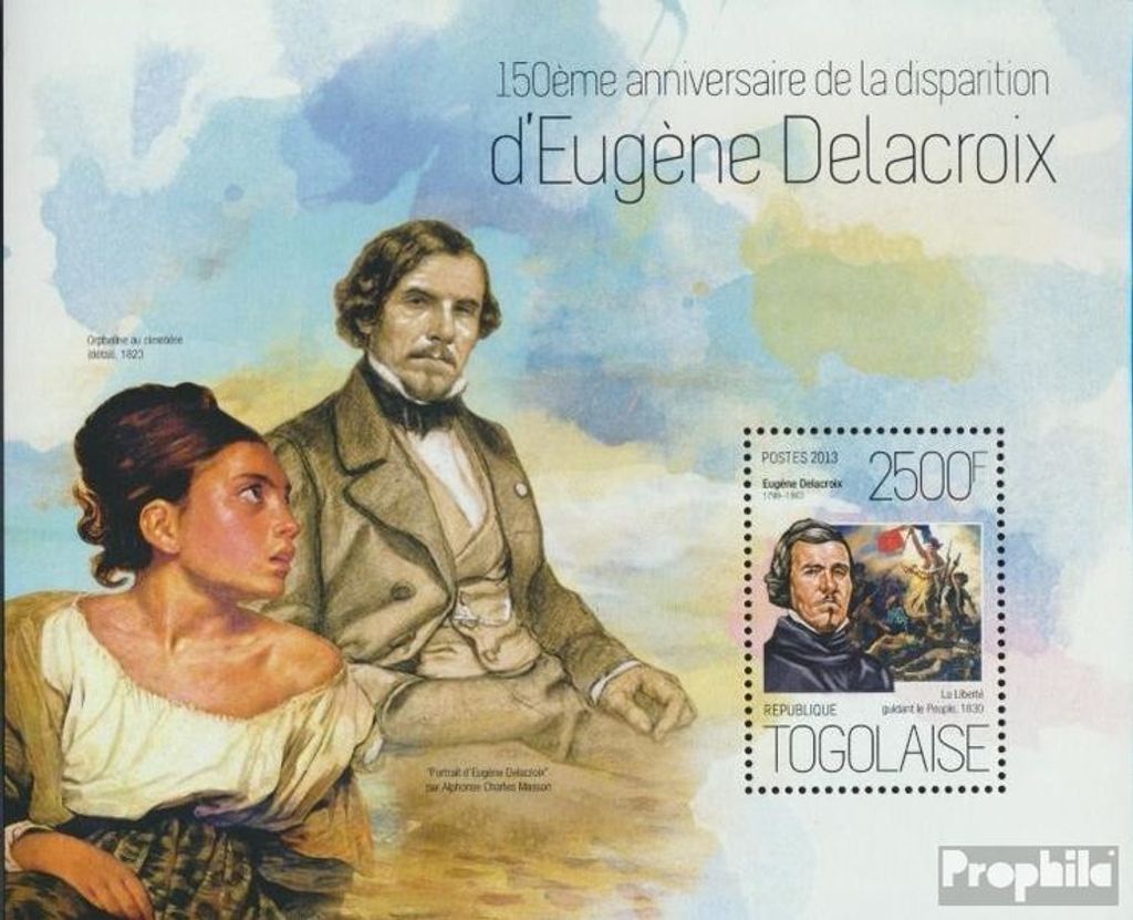 Briefmarken Togo 2013 Mi Block 915 (kompl. Ausgabe) postfrisch Eugène Delacroix