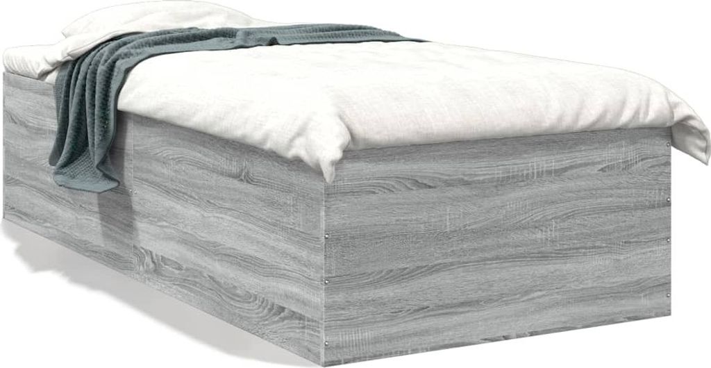 Maison Exclusive - Bettgestell Grau Sonoma 75x190 cm Holzwerkstoff